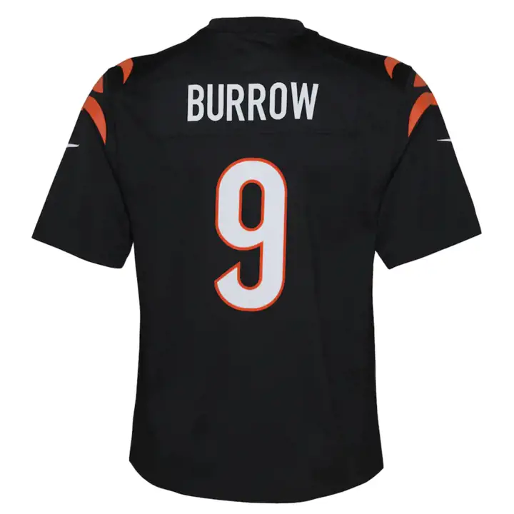 Maillot de jeu NFL nourrisson Cincinnati Bengals Burrow noir