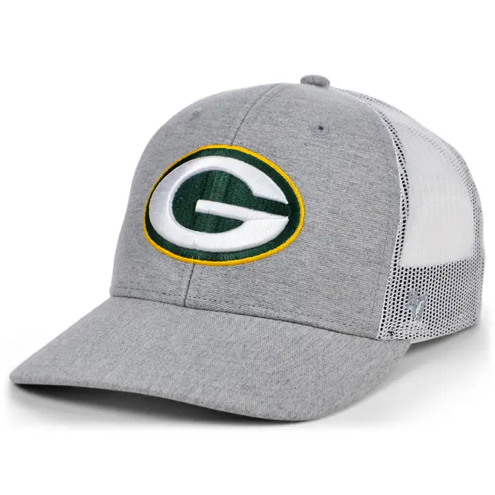 Green Bay Packers NFL Transit '47 Trucker Gris chiné/blanc