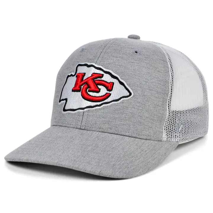Casquette filet '47 NFL Kansas City Chiefs Transit gris chiné/blanc