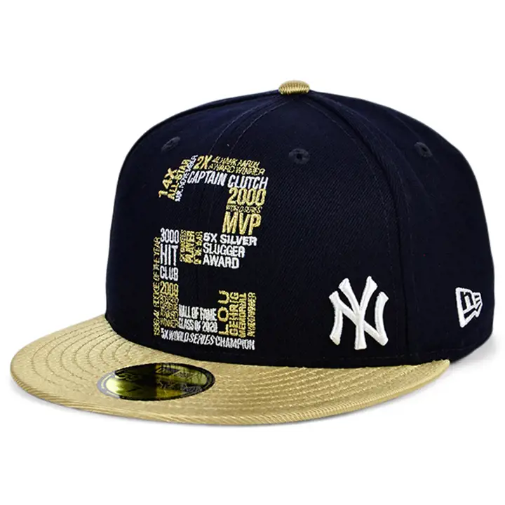 NEW YORK YANKEES JETER PACK GOLD 59FIFTY MARINE/or