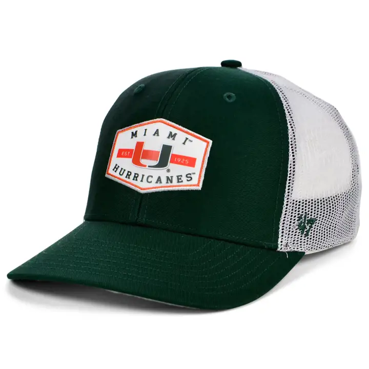Casquette Trucker Miami Hurricanes NCAA grn/wht