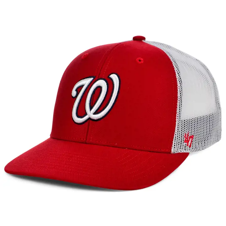 Casquette trucker rouge MLB '47 des Washington Nationals
