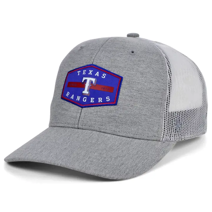 Texas Rangers MLB Backroad '47 Casquette Trucker Gris chiné