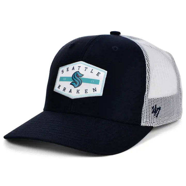 Casquette de routier Seattle Kraken LNH marine/blanche