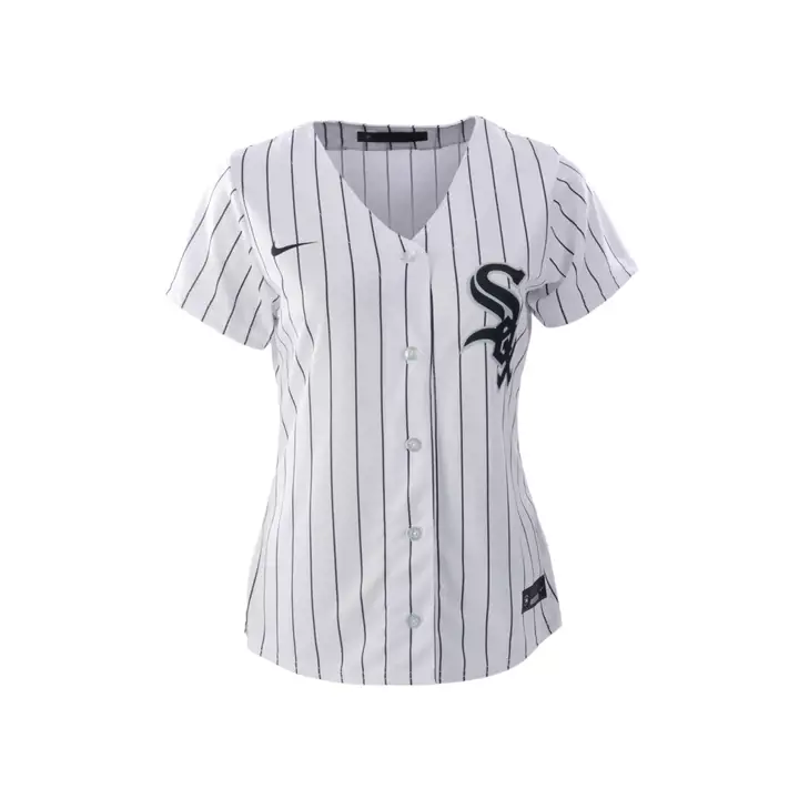 Maillot de baseball officiel réplique MLB pour femme des White Sox de Chicago BLANC/BLEU