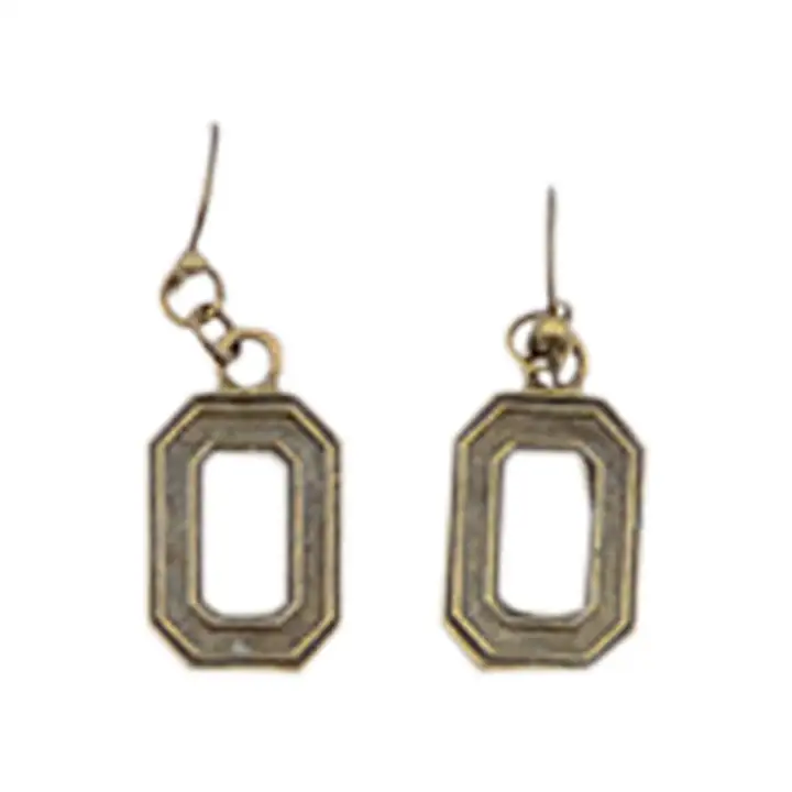 Ohio State Buckeyes Boucles d'oreilles logo style vintage noir