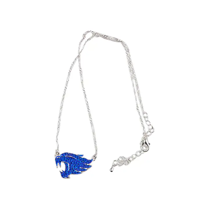 Collier logo cristal Kentucky Wildcats bleu/argent