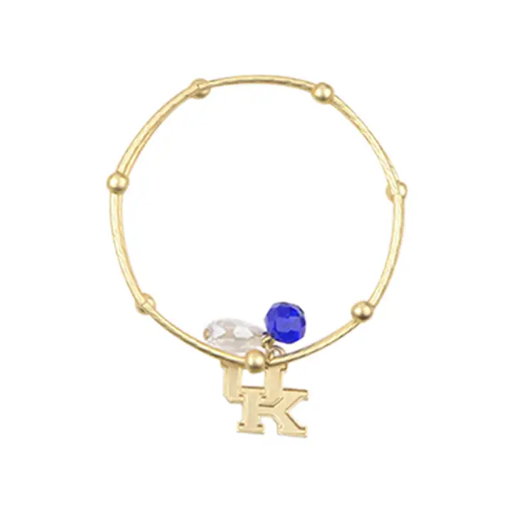 Bracelet logo Kentucky Wildcats or mat gl/bleu