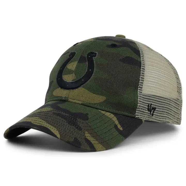 Casquette MVP en maille « Branson » camo/kaki des Colts d'Indianapolis NFL '47