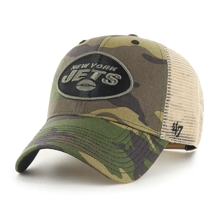 Casquette MVP en filet '47 Branson des Jets de New York NFL, motif camouflage/kaki