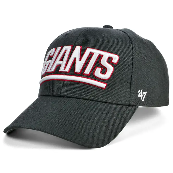 New York Giants NFL SB Side Patch '47 MVP Charcoal