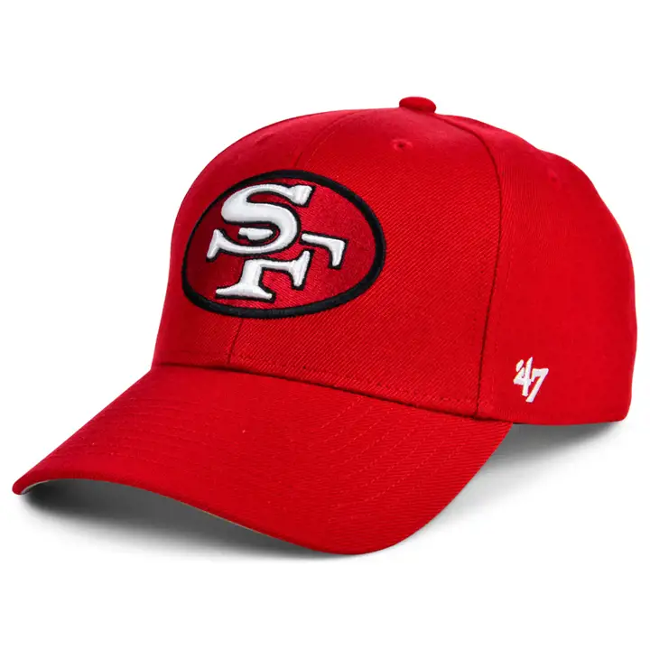 Casquette '47 MVP rouge des 49ers de San Francisco avec patch latéral du Super Bowl