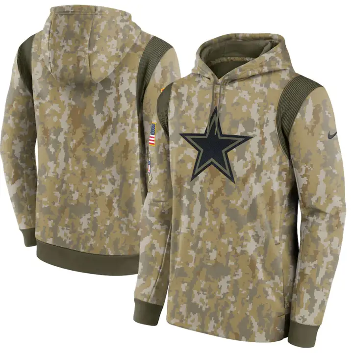 Dallas Cowboys NFL Salute to Service sweat à capuche Therma 21 vert