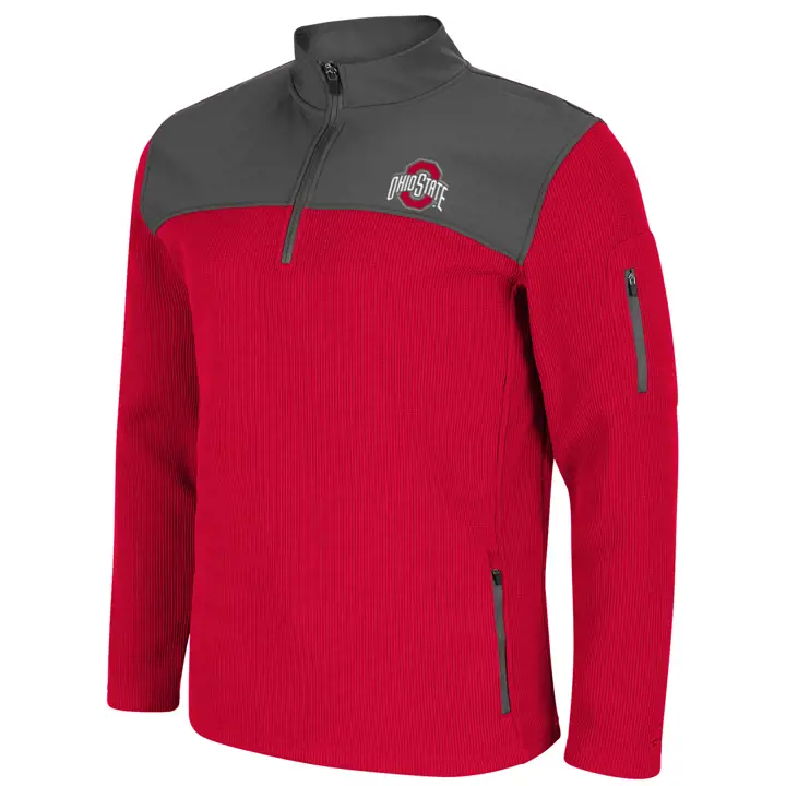 Ohio State Buckeyes NCAA Lemon Law 1/4 Zip 21 Rouge/fusain