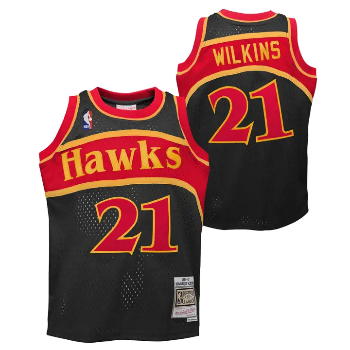Maillot jeune Atlanta Hawks NBA Reload Collection Wilkins noir