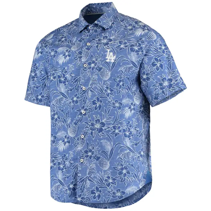 Chemise de camping à fleurs Los Angeles Dodgers MLB Tommy Bahama Jungle