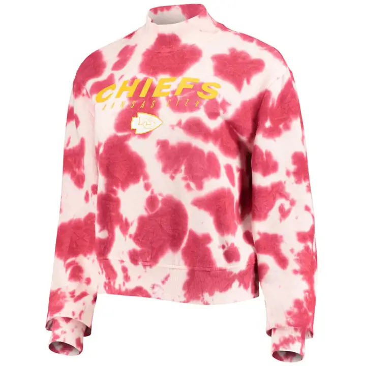 Col montant tie-dye rouge/blanc pour femme des Chiefs de Kansas City NFL