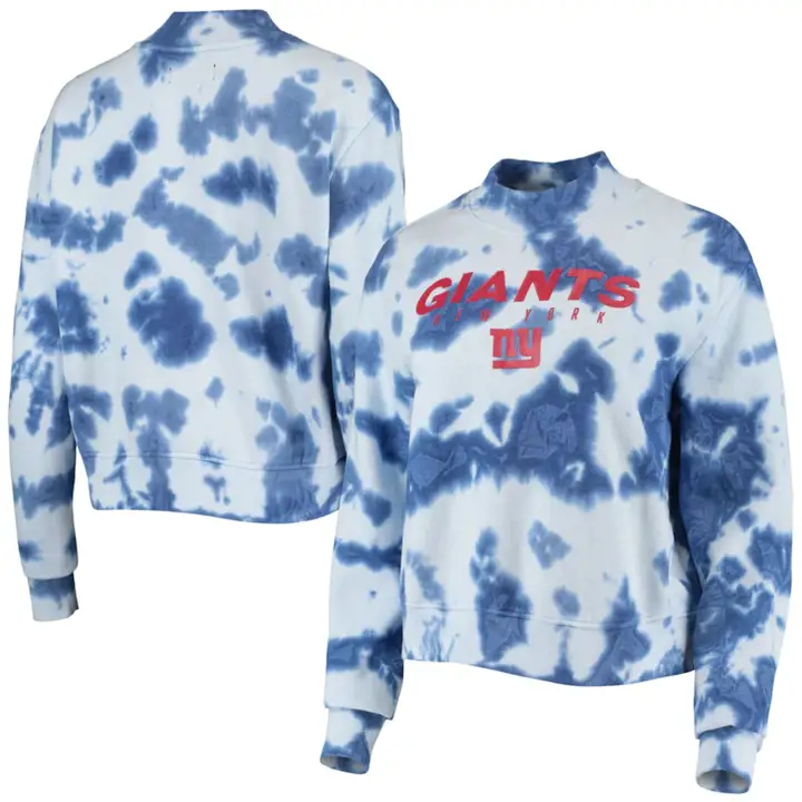 New York Giants NFL Femme Tie-Dye Col Montant 21 Marine/Blanc