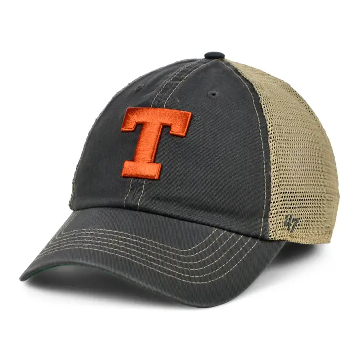 Casquette universitaire Texas Longhorns Trawler réglable noire/naturelle