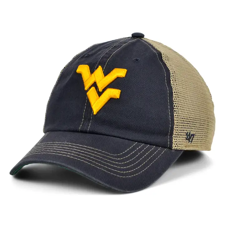 Casquette WVU NCAA Trawler réglable bleu marine/naturel