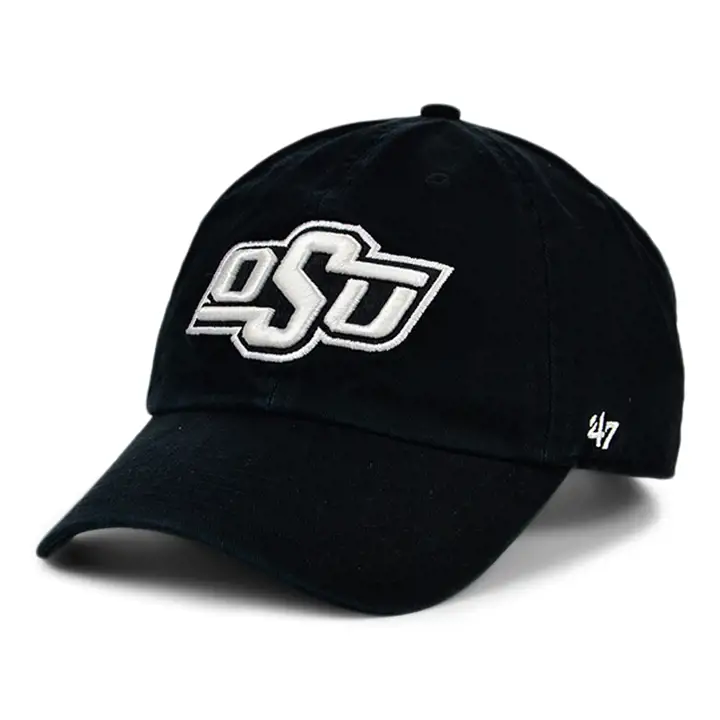 Casquette noire et blanche Clean Up NCAA Oklahoma State Cowboys
