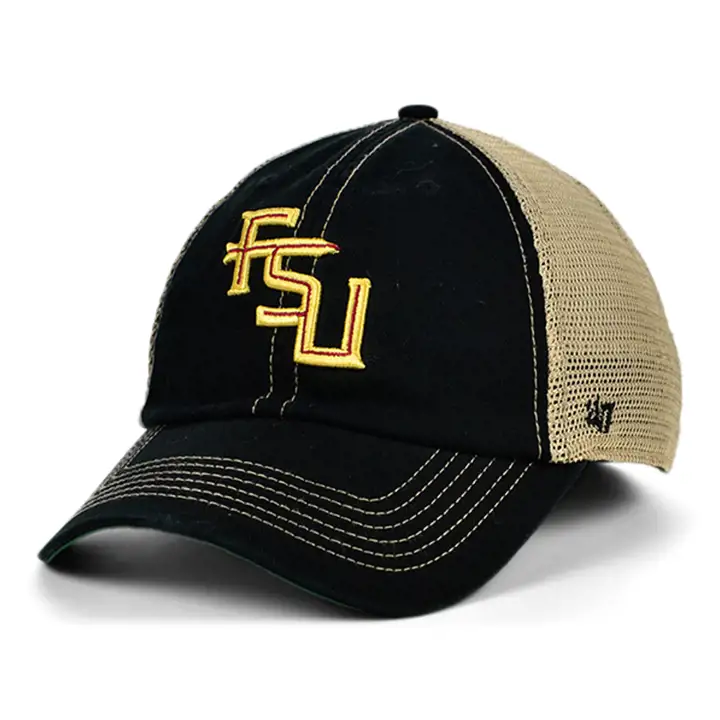 Casquette trucker réglable noire et naturelle NCAA Florida State Seminoles