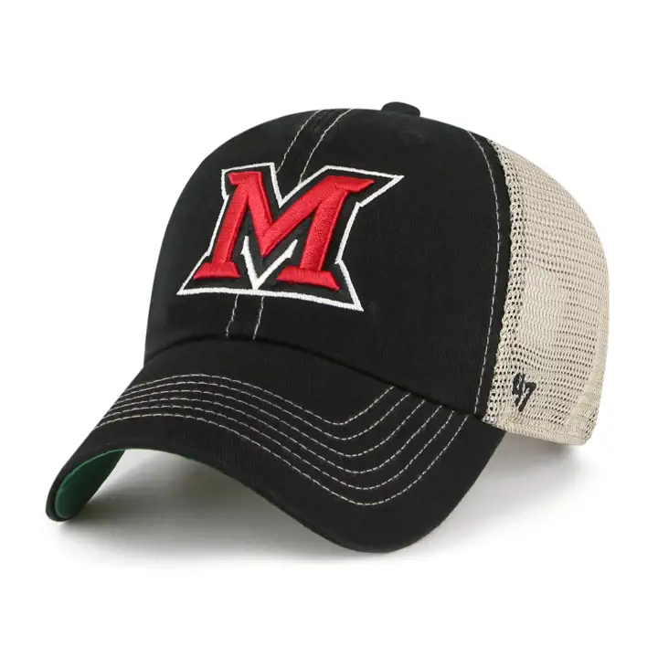 Miami (Ohio) Redhawks NCAA Casquette de pêcheur ajustable noire/naturelle