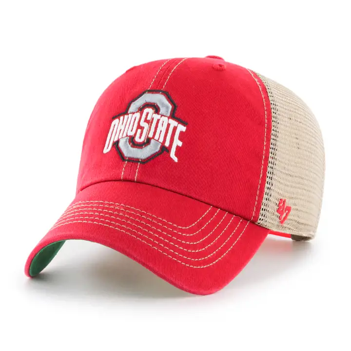 Casquette réglable Ohio State Buckeyes NCAA Trawler rouge/naturel