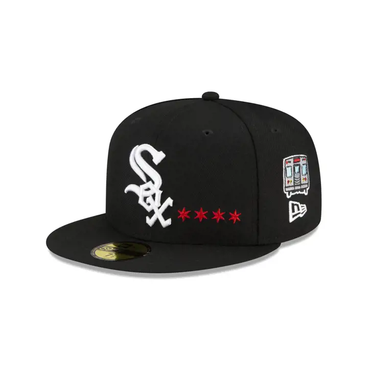 Casquette 59FIFTY MLB CITY TRANSIT CHICAGO WHITE SOX noire