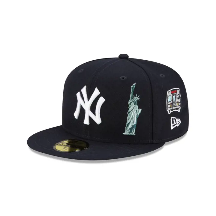 NEW YORK YANKEES MLB CITY TRANSIT 59FIFTY BLEU MARINE