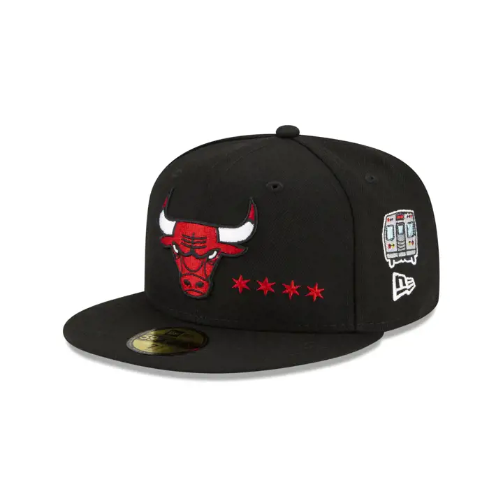 CHICAGO BULLS NBA CITY TRANSIT 59FIFTY blk