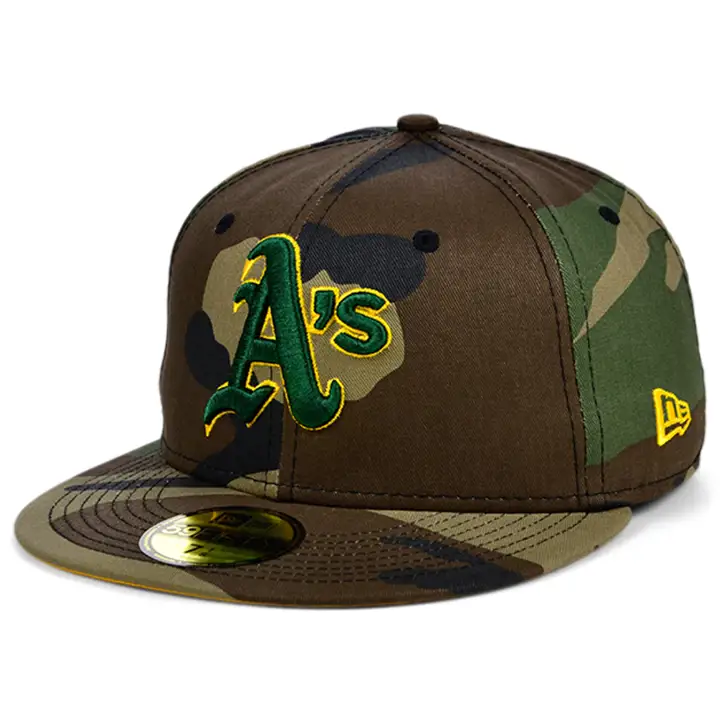 OAKLAND ATHLETICS MLB COLOR UV 59FIFTY WLND/TC woodland/jaune