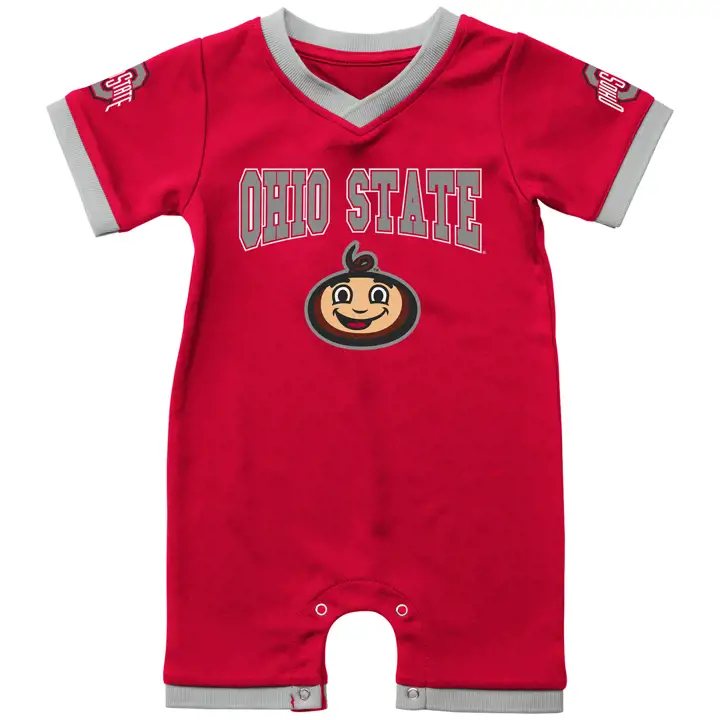 Grenouillère Buckeyes de l'Ohio State NCAA pour nouveau-né, rouge 21