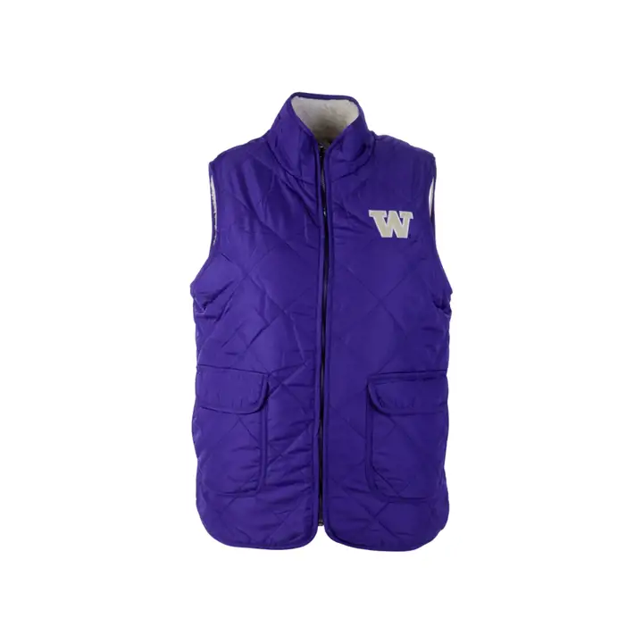 Washington Huskies NCAA Gilet réversible Miss Lady 21 pur/crème