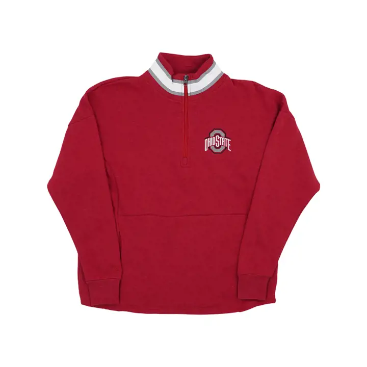 Ohio State Buckeyes NCAA Femme Alice 1/4 Zip 21 Rouge