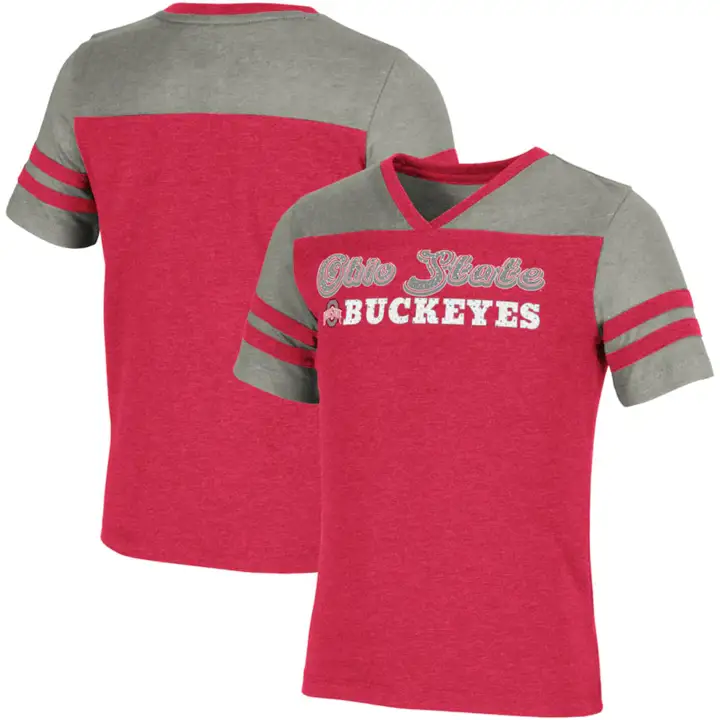 T-shirt Aloha NCAA Ohio State Buckeyes pour Jeune Fille 21 Rouge/gr