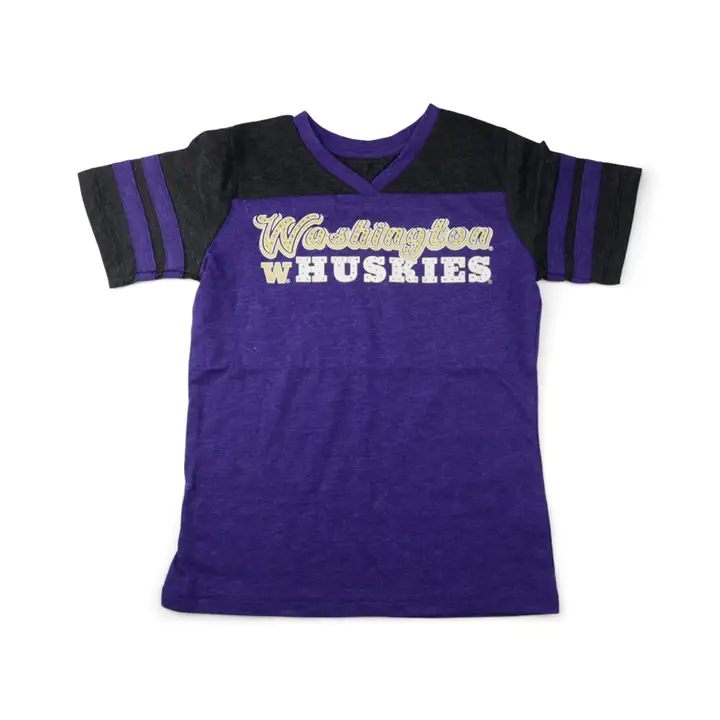 T-shirt Aloha Washington Huskies NCAA pour jeunes filles 21 violet/gris