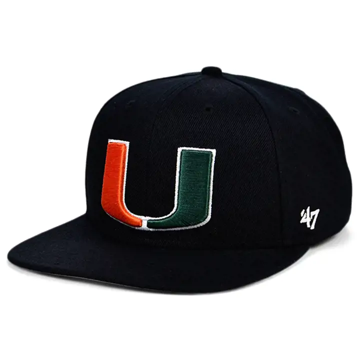 Miami Hurricanes NCAA Pro Ajusté NOIR/VERT