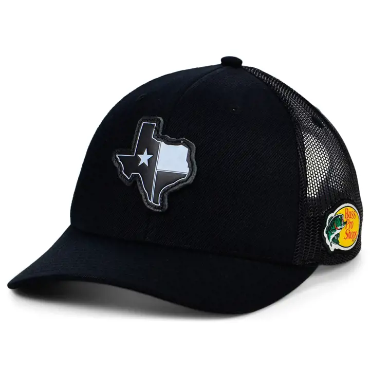 TEXAS BPS/LC PATCH EN CUIR NOIR/BLANC CAMIONNEUR NOIR/BLANC