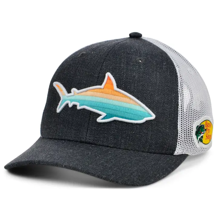 CASQUETTE FILET SHARK BPS/LC DÉGRADÉ GRIS ANTHRACITE/BLC
