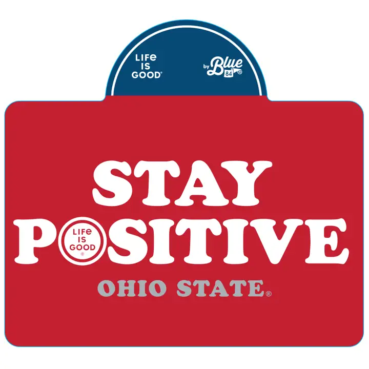 Autocollant « Stay Positive » des Ohio State Buckeyes ast