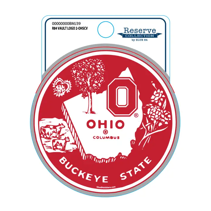 Autocollant d'état avec logo Ohio State Buckeyes Vault