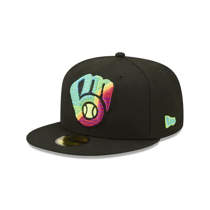 MILWAUKEE BREWERS NEON FILL 59FIFTY noir
