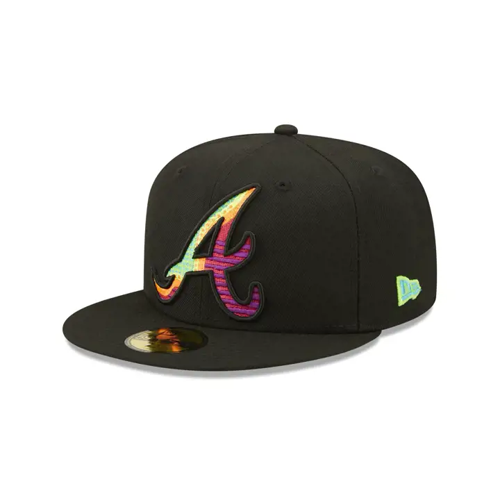 ATLANTA BRAVES NEON FILL 59FIFTY blk
