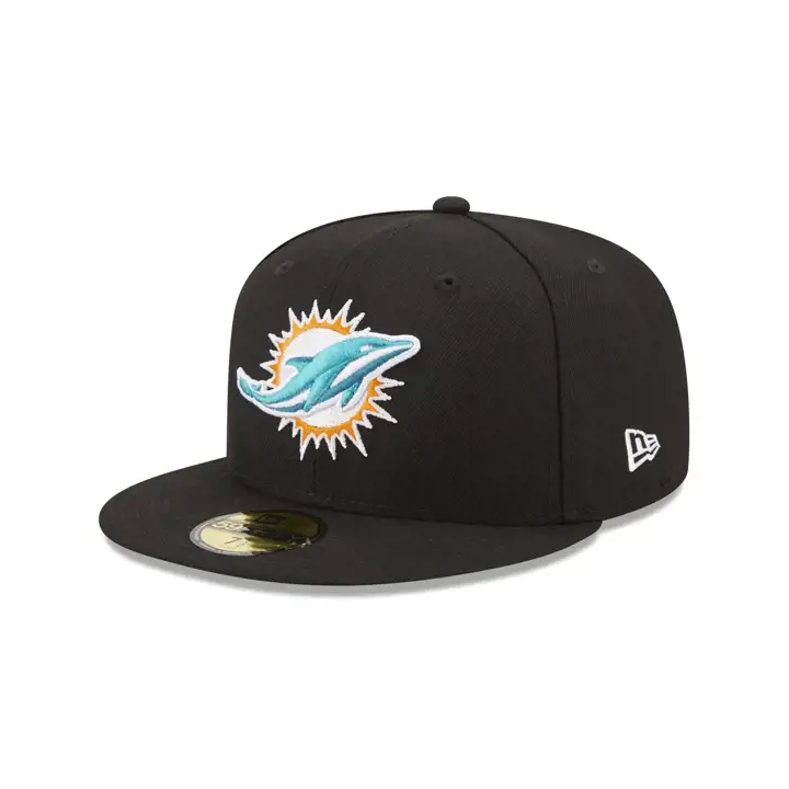 Casquette Miami Dolphins NFL 59FIFTY BLK avec patch anniversaire