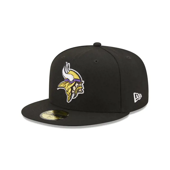Casquette ajustée 59FIFTY Minnesota Vikings NFL Anniversary Patch BLK