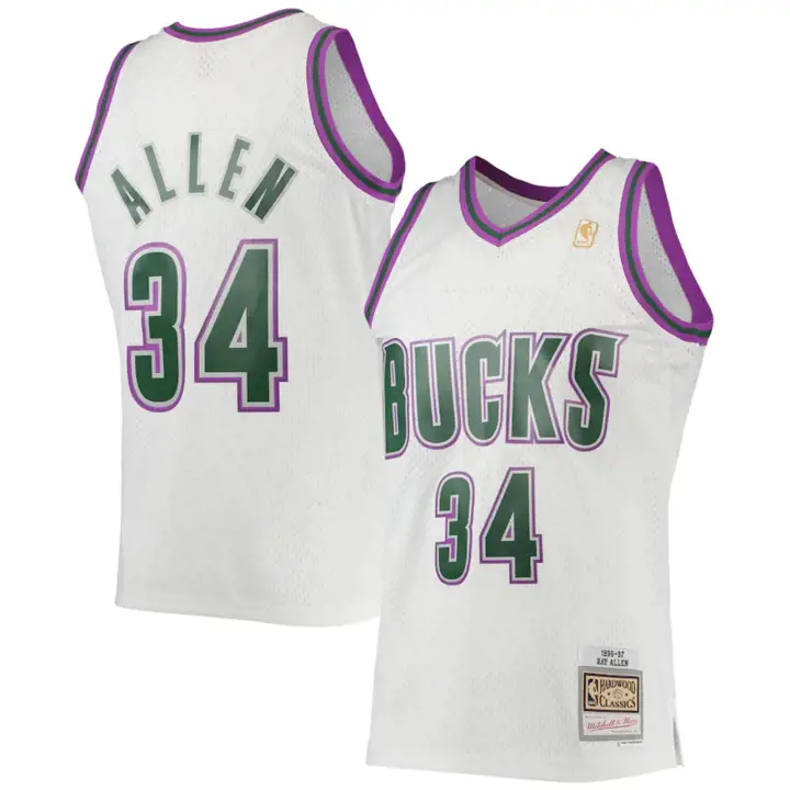 Maillot Swingman NBA M&N des BUCKS Ray Allen BLA