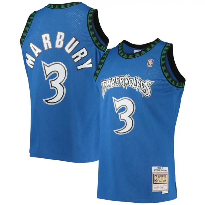 Maillot Swingman M&N Stephon Marbury BLEU des Timberwolves du Minnesota (NBA)