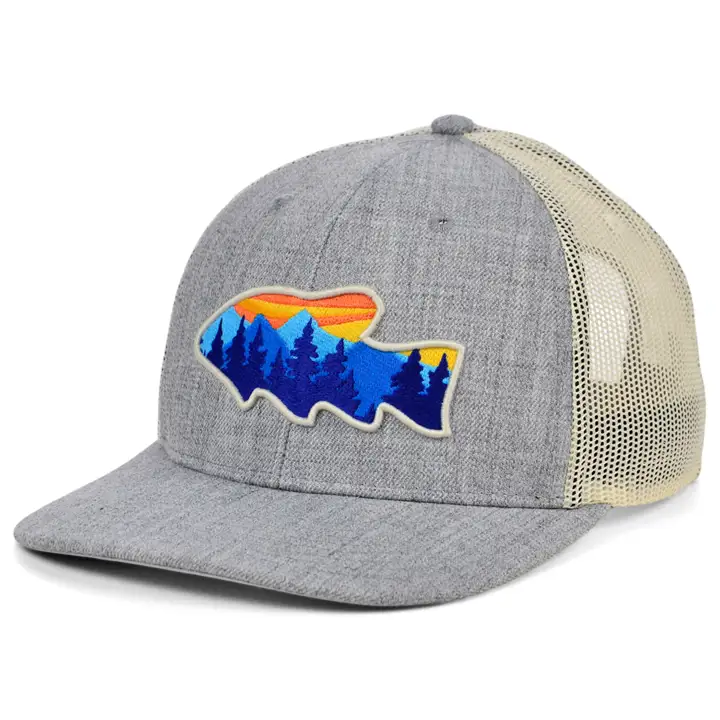 Generic Fi Fish Crop Views Curved Trucker H-GRAY/AST