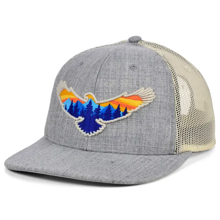 Casquette Trucker incurvée EAGLE Animal Crop Views GRIS-FONCÉ/AST